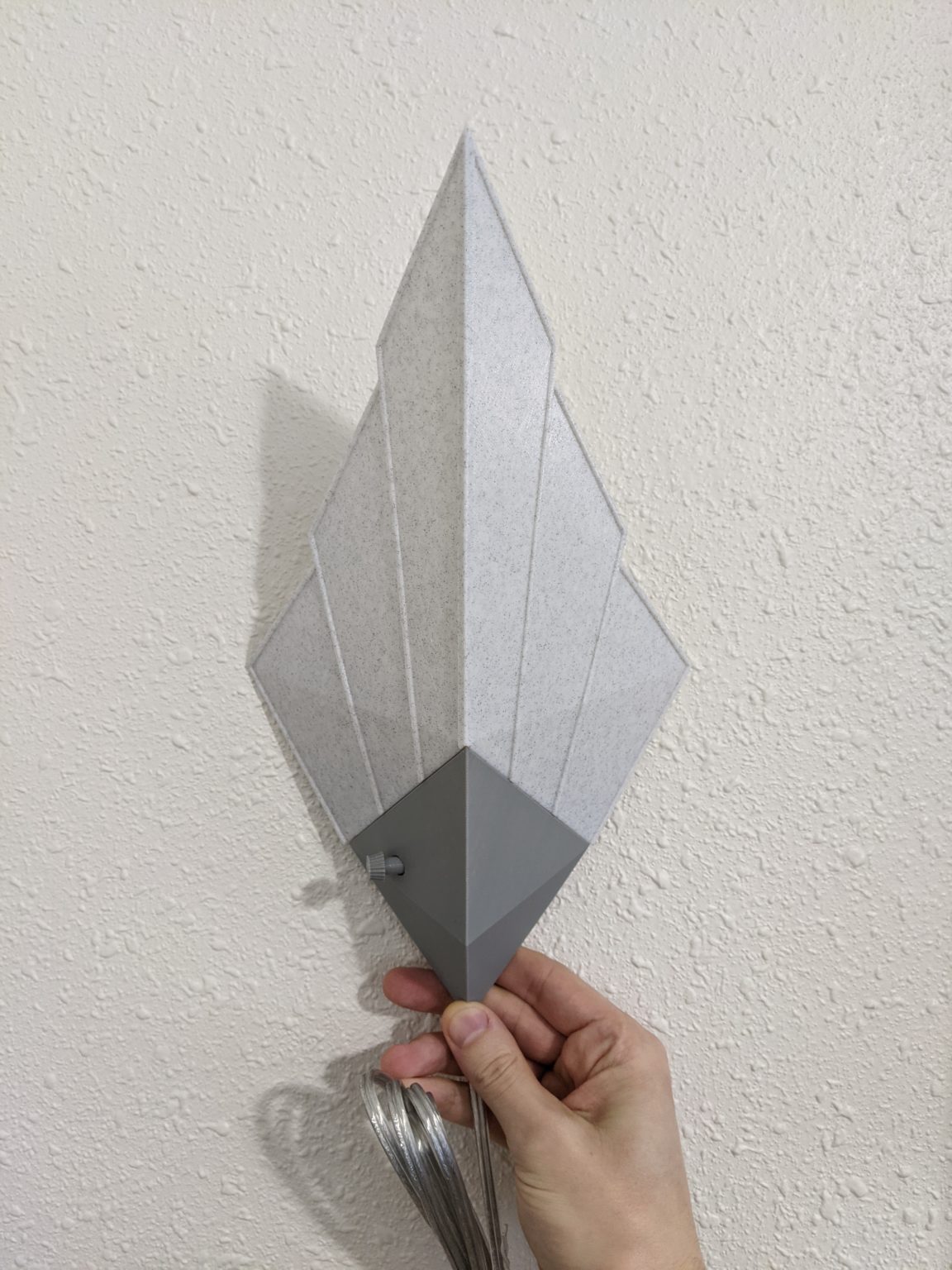 3D Printed Art Deco Style Pinup & Plugin Wall Sconce Ryan G 3D